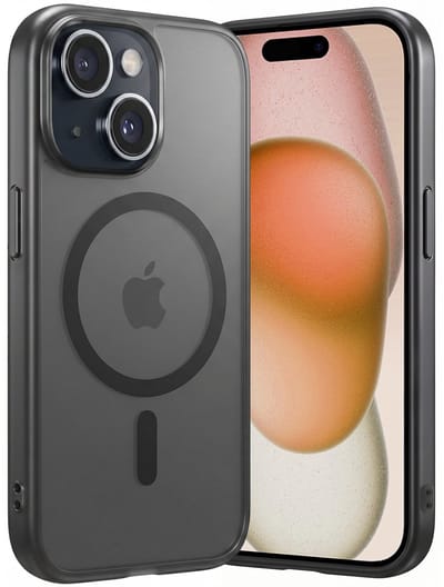 Hoes - Geschikt voor Apple iPhone 15 - Magsafe Compatible - Sterk & Shockproof - Back Cover - Shock Proof Case - Telefoon Hoesje Shockproof - Zwart