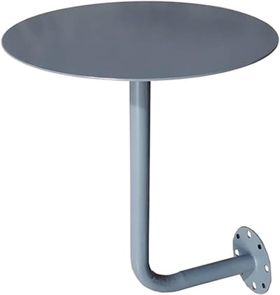 Wandmontage Tafel - Bijzettafel Ronde Tafel - Koffie Dranken Plaatsen - Ruimtebesparend Ontwerp - 35cm Diameter - Grijs