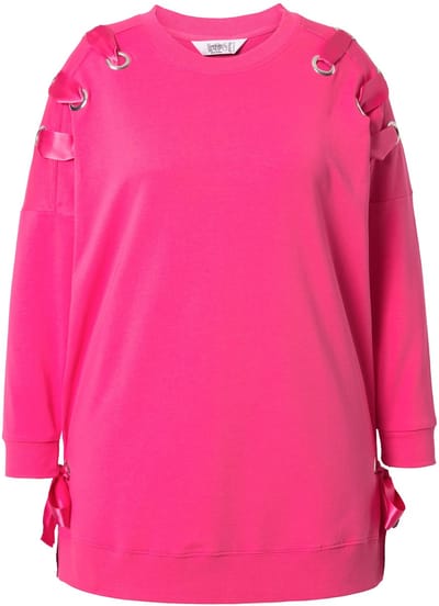 Angel of Style - Dames - Sweatshirt comfortabele pasvorm - Hibiscusrood - Maat 42