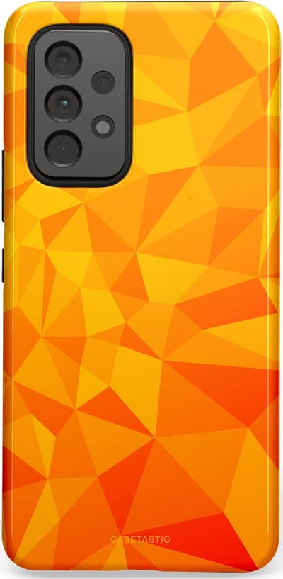 Casetastic Hoesje Geschikt voor Samsung A53 - Stijlvolle Beschermende Duo-layer Case - Citrus Polygoon