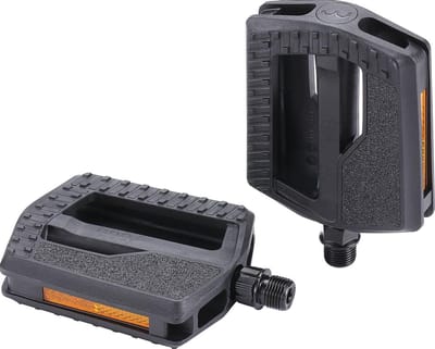 BBB Cycling EasyBase 2.0 Fietspedalen - Antislip - Trappers voor Stadsfiets & E-bike - Met Reflector - Zwart - Trappers Fiets - Flat Pedals - BPD-48