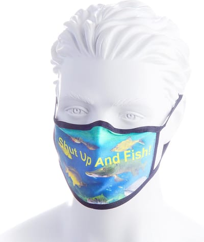 Luxe Mondkapje Shut Up And Fish! Wasbaar Goed Ademend Comfortabel Vis Mondmasker Trein Vissen Visser