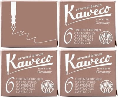 Kaweco - Vulpen vullingen - 4 doosjes - Bruin - Sepia Bruin, Caramel Bruin
