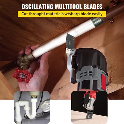 100-Delige Set met Oscillerende Zaagbladen, Snelspan Multigereedschap Zaagbladen, Hcs voor Hout, Kunststof, Metaal, Spijkers, Schroeven, Compatibel met Dewalt, Dremel, Fein, Worx, Bosch, Makita, Milwaukee