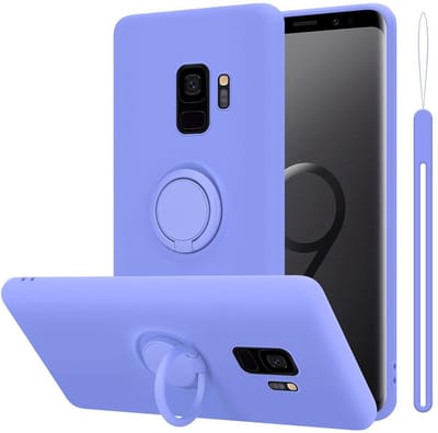 Cadorabo Hoesje geschikt voor Samsung Galaxy S9 in LIQUID LICHT PAARS - Beschermhoes van flexibel TPU silicone Case Cover met ring