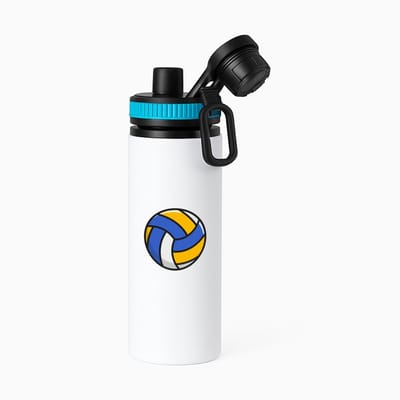 Hacebo® - Volleyballen waterfles met draaidop blauw - Volleybal - Volleyballers - Balsport - sporten - water fles - 850ML