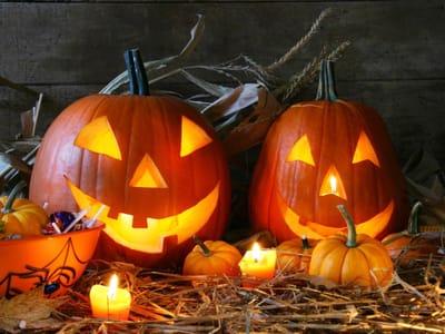 Diamond painting halloween pompoenen 30x40cm vierkante steentjes