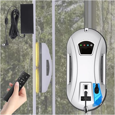 Robot Ramenwasser - Automatische Glazenwasser - Hoge Ramen Schoonmaken - Automatische Waterspray - 9 cm Dik - Wit