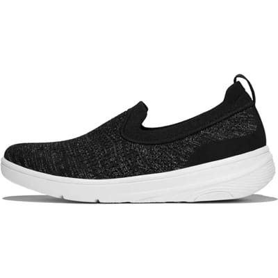 FitFlop FitFlop Super-Q Knit Slip-Ons ZWART - Maat 37