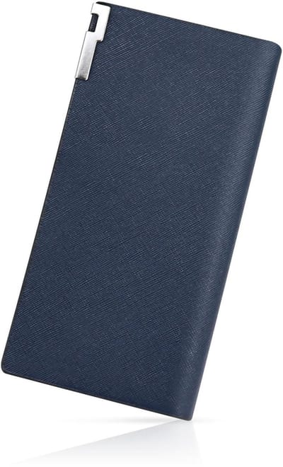 Dailygoods - Andiker Bifold Portemonnee voor heren, eenvoudige lange portemonnee met gesp en 11 kaartvakken voor reizen, werk en dagelijks gebruik, blauw, 17,5 x 9 x 2 cm, Hedendaags