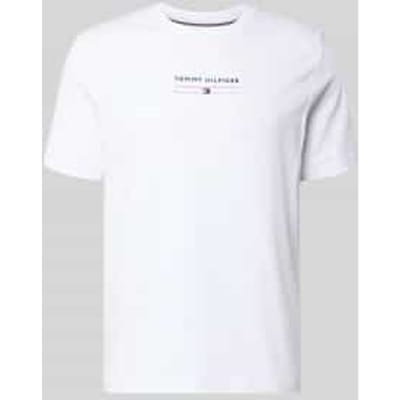 Tommy Hilfiger T-shirt Logo Jersey Crew Neck White  M