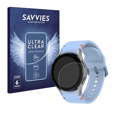 Savvies - Screenprotector voor Samsung Galaxy Watch FE - Folie Beschermfolie transparant 6 Stuks