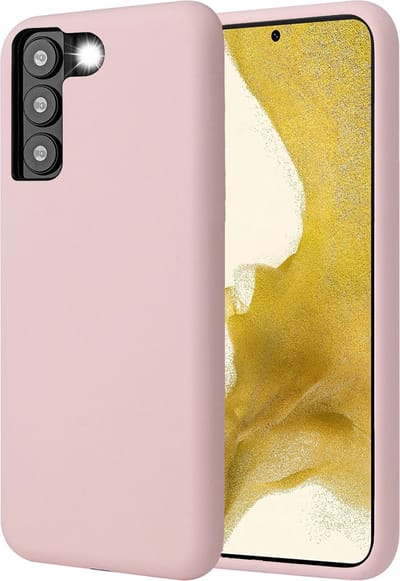 Hoesje geschikt voor Samsung Galaxy S22 Plus - Matte Back Cover Microvezel Siliconen Case Hoes Roze
