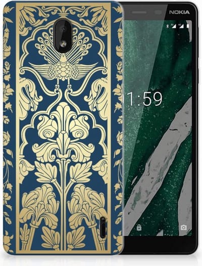 Nokia 1 Plus TPU Case Beige Flowers