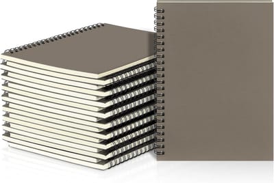 Spiraal Notitieboek - College Schriften - Schrijven Noteren - Dikke Papier Kwaliteit - A5 Formaat - Donkergrijs