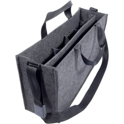 Sigel Desk Sharing Bag - opbergtas - bureautas voor hybride werken - Classic Large - vilt donkergrijs - SI-BA411