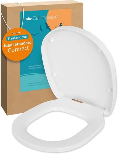 Toiletbril Duroplast - WC Deksel - Hygiënisch Gebruik - Softclose & Top-Fix - 43.5 x 36.8 cm - Wit