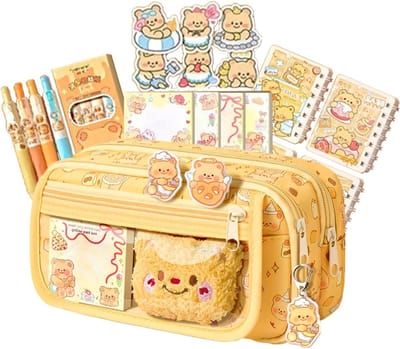 Leuke etui organizer - Pennenbakje student - Briefpapier opbergen - Ruime berenthemastijl - 22x12 cm - Niet gespecificeerd