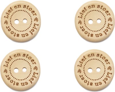Durable Houten Knopen Lief En Stoer 20mm 4 stuks