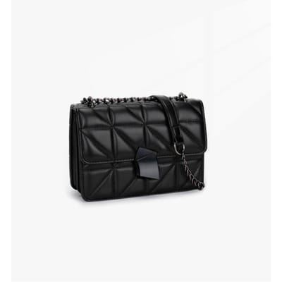 Nieuwe Trendy en Modieuze Veelzijdige Dames Tas Mini Ketting Kleine Tas Eén-schouder Crossbody Tas Dames black