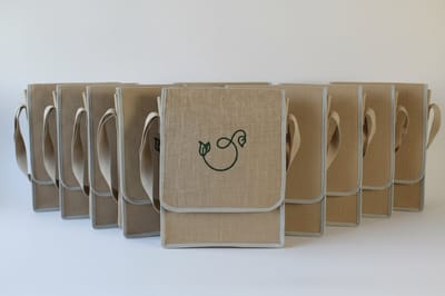 10 stuks - Jute tas - Schoudertassen - Jute Shopper - Collega cadeautje - Bedankt - Milieuvriendelijke cadeaus