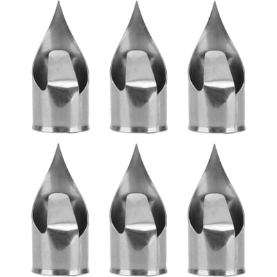 6 Stuks Vinger Lapel Visser Roestvrij Staal Snel Lapel Gesp Ontwerp Vinger Lapel Gereedschap voor Naaien gray