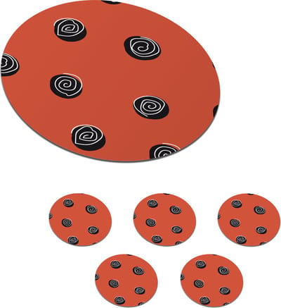 Onderzetters voor glazen - Rond - Patronen - Kunst - Australië - 10x10 cm - Glasonderzetters - 6 stuks