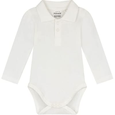 Prénatal romper polo Ivory White 50/56 unisex