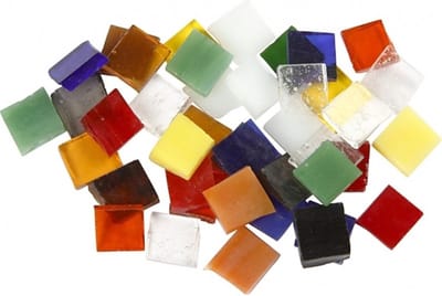 Mozaiek steentjes/tegeltjes - vierkant - 700x stuks - 1 cm - multi kleur - hobby/knutselen