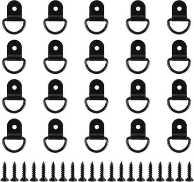 20 Stuks D Ringen, Stevige Spanning Ankers, Bevestigingshaken voor Lasten in Auto's, Trailers en Motoren, Ideaal voor Vervoer en Beveiliging