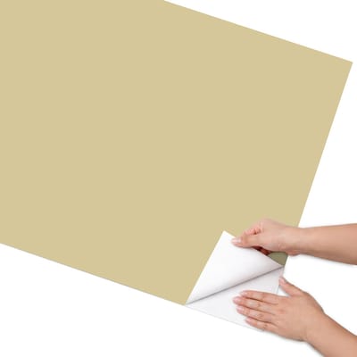 Coloray Meubel Wrap Folie - Romig Meubelfolie - 75x150 cm - Wrapfolie Keuken Mosterdkleur - Decoratiefolie - Minimalist Meubelfolie - Meubel Wrap Folie - Woonkamer decoratie - Achtergronden en patronen