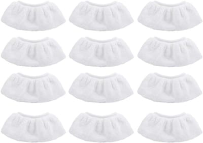 Stoomreiniger Doeken - Microvezel Hoezen - Grondig Schoonmaken - Set van 12 stuks - 17 x 9 cm - Wit