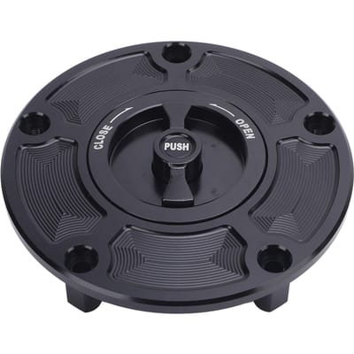Bouchon de réservoir de carburant moto sans clé Press Twist Off CNC Remplacement de bouchon d'essence pour 800MT 650NK 400GT 400NK 450NK 250NK 450SR black
