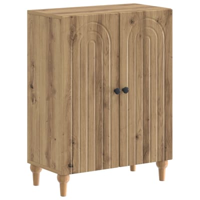 vidaXL - Badkamer - Opbergkast - ALKMAAR - Artisanaal - eiken - 59,5 - x - 31 - x - 80 - cm