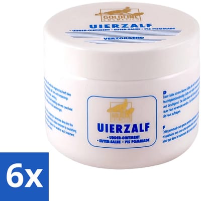 6 x Goldline - Uierzalf - Bodycrème - Beschermend - 250 ml - Uierzalf - Huidbescherming - Huidverzorging - Droge Huid - Gevoelige Huid