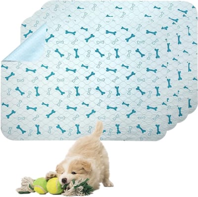 Wasbare Hond Plasmatten (4 Stuks) - Premium Waterdichte Training Pads, Herbruikbare Puppy Matten voor Thuis en Reizen