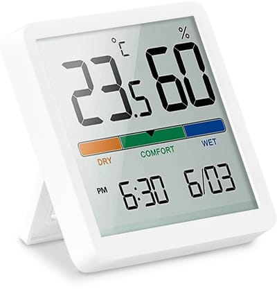 YUCONN Hygrometer - Luchtvochtigheidsmeter - Thermometer Binnen - Digitaal Weerstation - Binnen