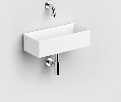 Clou New Flush fontein 38x18cm zonder kranenbank aluite Wit mat