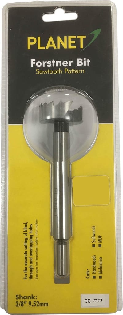 Planet Plus - Forstner Bit 50 mm - Zaagtand Patroon - As 3/8"
