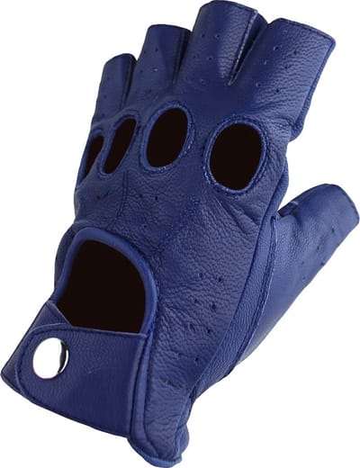 Swift Racing - Vingerloos - Motorhandschoenen - Autohandschoenen - Leer - Dames & Heren - Blauw - Maat S