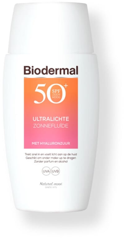 Biodermal Ultralichte Zonnefluide SPF 50+ - 2 x 40 ml - Voordeelverpakking