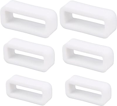 Set van 6 Siliconen Horlogebandhouders - 14mm 16mm 18mm - Vervangende Horlogebandhouder voor Sporthorloges - Wit