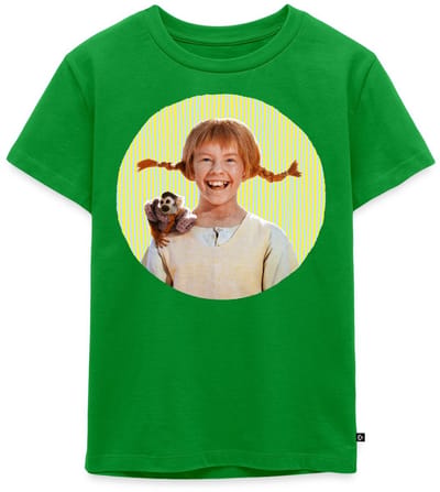 Pippi Langkous Portret Pippi Met Meneer Nilsson Premium T Shirt Kinderen