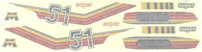 Autocollant stickers P2R pour Mobylette MBK 50 51 Neuf
