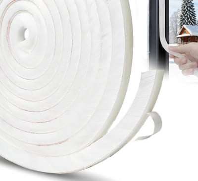 Zelfklevende Borstelafdichting van 10 m, 9 mm (B) x 15 mm (D), Winddichte Afdichting voor Deuren en Ramen, Weerbestendige Borstelband, Afdichtstrip in Wit