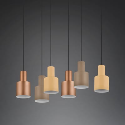 TRIO AGUDO - Hanglamp - Multicolour - excl. 6x E27 4 W - Plafondbevestiging - In hoogte verstelbaar