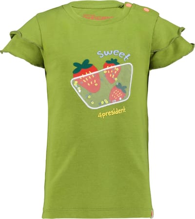 4PRESIDENT T-shirt meisjes - Army Green - Maat 80 - Meiden shirt