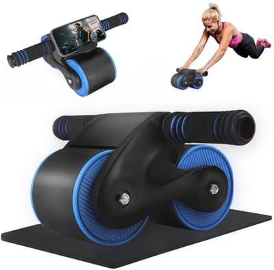 Unyqoos® Ultieme Buikspiertrainer met Telefoonhouder en Veersysteem voor Thuis en Reizen