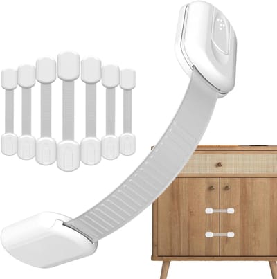 Kinderbeveiliging Sloten - Baby Veiligheid - Meubels Beveiligen - Boorvrije Montage - 8 Stuks - Wit