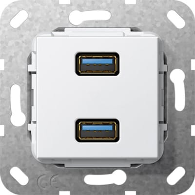 Gira Usb 3.0 Dual Port Breakout Kabel Basis Eenheid Wit - 568503